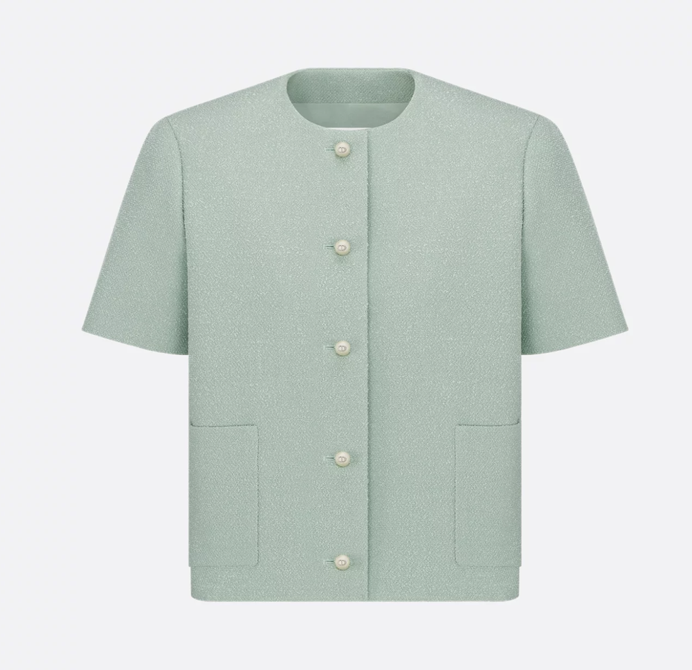 Christian Dior Short-Sleeved Regular-Fit Jacket in Green — UFO No More